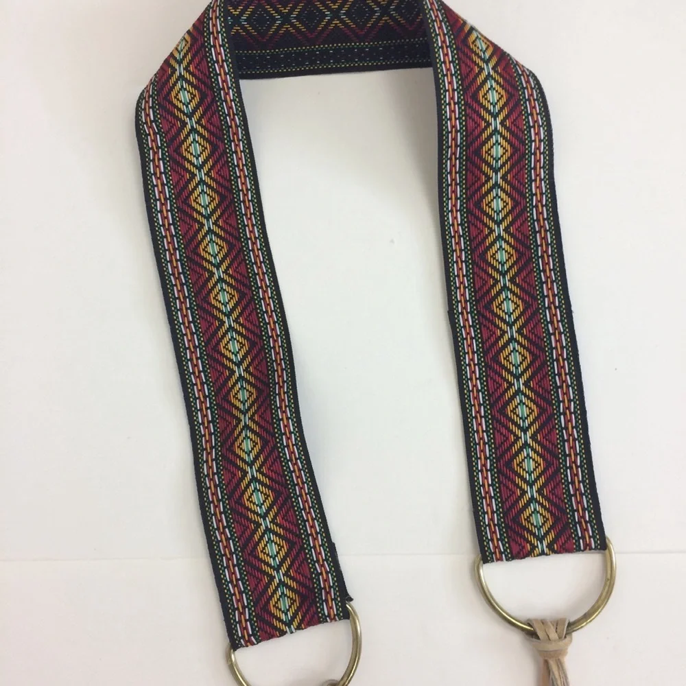 Handmade Boho Ribbon belt with suede ties